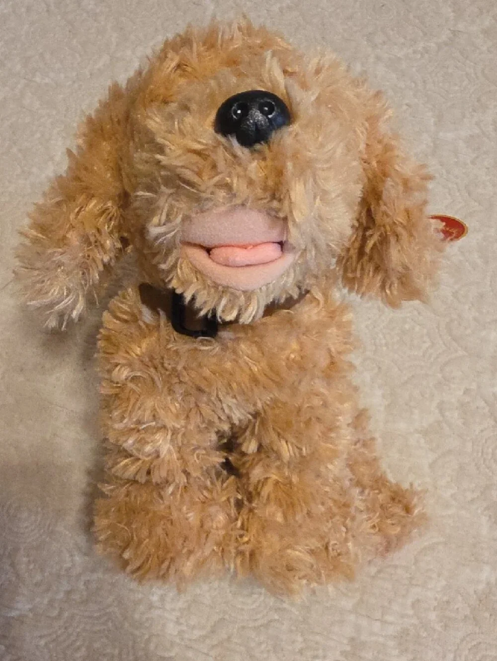 Ty Plush Tan-Brown Fluffy Puppy Toy 